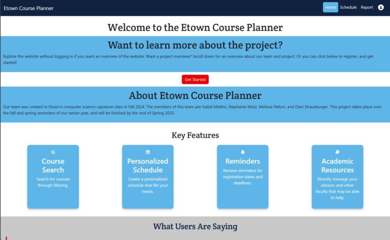 Course Planner Website